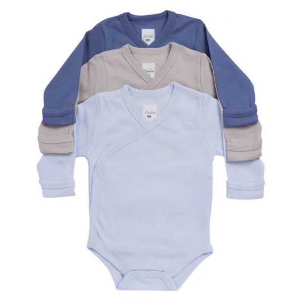 מארז בגדי גוף לתינוקות בצבע כחול